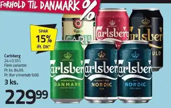 Fleggaard Carlsberg - 3 kasser - flere varianter tilbud
