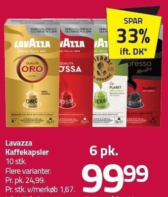 Lavazza kaffekapsler 6 pk.