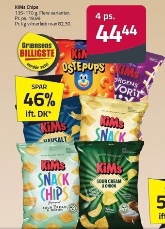 Fleggaard Kims - flere varianter - 4 poser tilbud