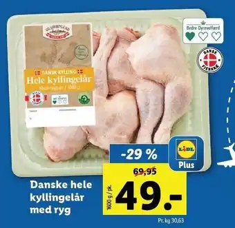 Lidl Vilstrupgård danske hele kyllingelår med ryg tilbud