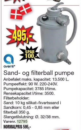 Harald Nyborg Avenli sand- og filterball pumpe tilbud