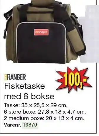 Harald Nyborg Max ranger fisketaske med 8 bokse tilbud