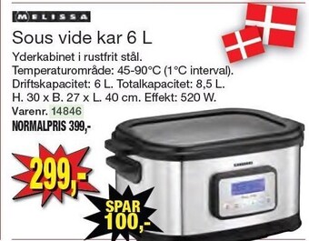 Harald Nyborg Melissa sous vide kar 6 l tilbud