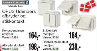 Harald Nyborg Opus udendørs afbryder og stikkontakt tilbud