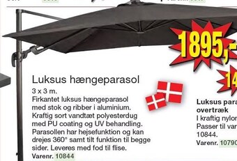 Luksus hængeparasol