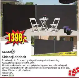 Sunsha sidesejl dobbelt