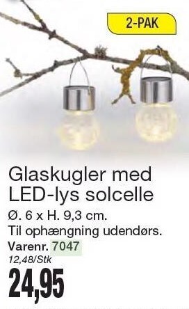 Harald Nyborg Glaskugler med led-lys solcelle tilbud