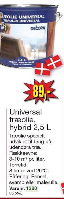 Harald Nyborg Universal træolie hybrid 2,5 l tilbud