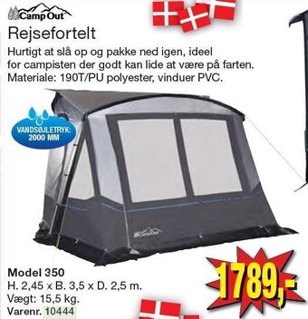 Harald Nyborg Campout rejsefortelt model 350 tilbud