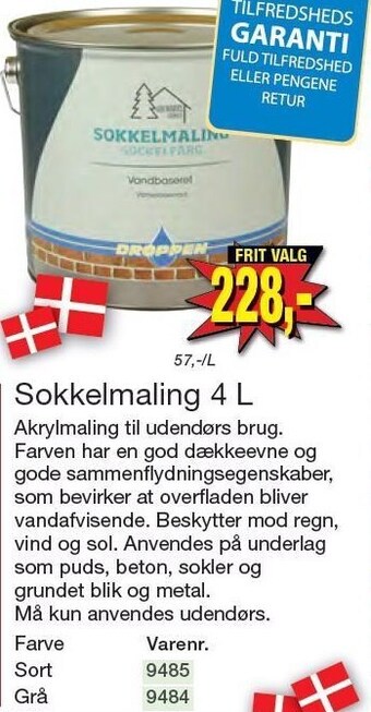 Harald Nyborg Sokkelmaling 4 l tilbud