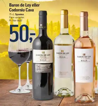 Føtex Baron de Ley eller Codorniu Cava tilbud