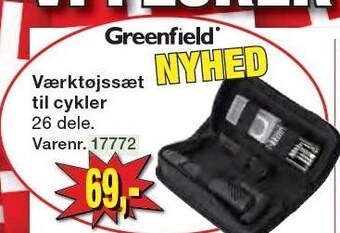 Greenfield værktøjssæt til cykler