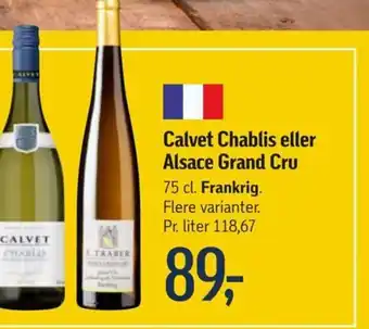 Føtex Calvet Chablis eller Alsace Grand Cru tilbud