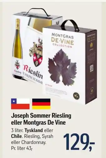 Føtex Joseph Sommer Riesling eller Montgras De Vine tilbud