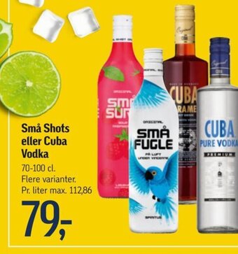 Føtex Små Shots eller Cuba Vodka tilbud