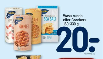 REMA 1000 Wasa runda eller Crackers 180-330 g tilbud
