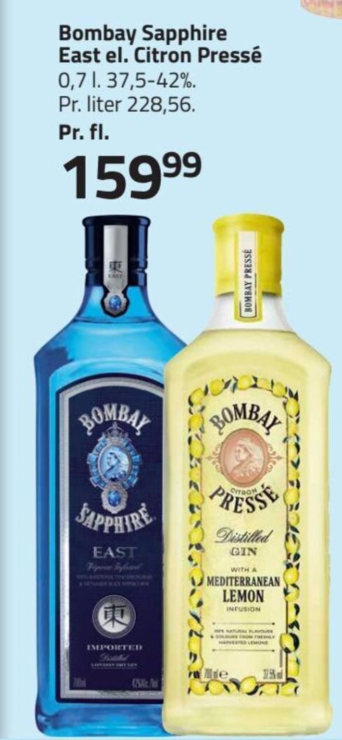 Fleggaard Bombay Sapphire East el. Citron Pressé tilbud