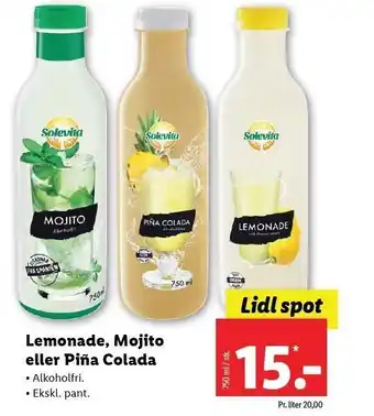 Lidl Lemonade, mojito, eller pin colada tilbud
