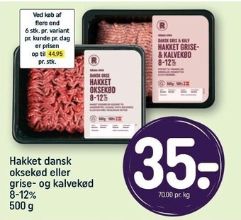 REMA 1000 Hakket dansk oksekød eller grise- og kalvekød tilbud