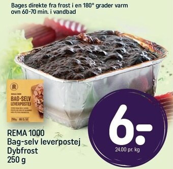 REMA 1000 Rema 1000 bag-selv-leverpostej dybfrost tilbud