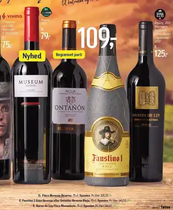 Finca museum reserva, faustino 1, ontañón eller baron de ley