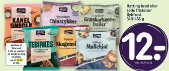 REMA 1000 Hatting brød eller søde fristelser dybfrost tilbud