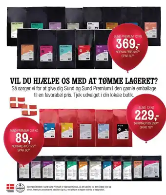 Sund premium 2,5 kg, sund 12 kg el. sund premium 12 kg