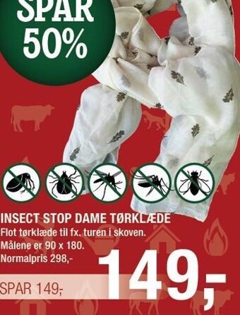 Insect stop dame tørklæde