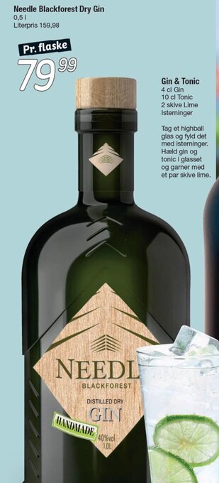 Fakta Tyskland Needle Blackforest Dry Gin 0,51 tilbud