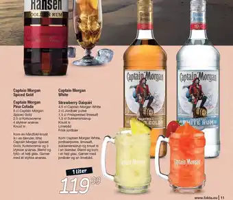 Fakta Tyskland Captain Morgan Spiced Gold Captain Morgan White tilbud