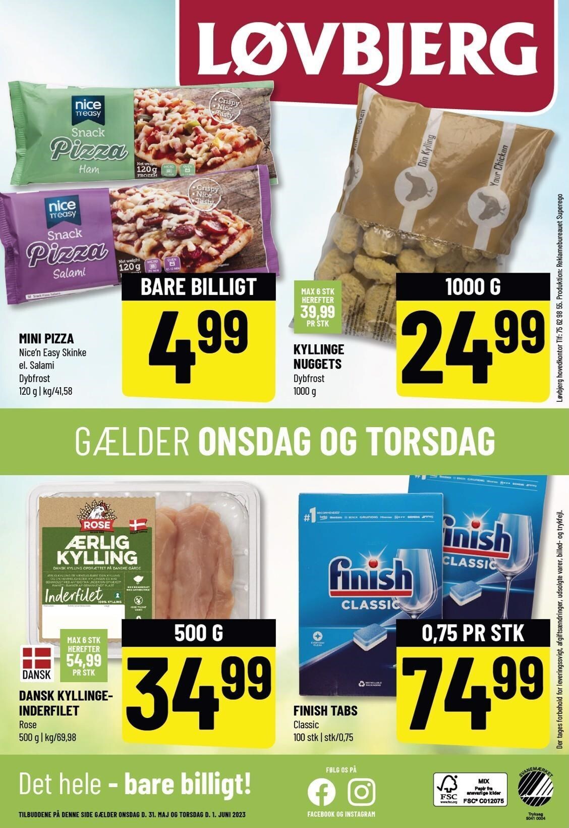 Løvbjerg Dansk kyllingeinderfilet tilbud