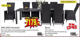 Bord + 8 stole