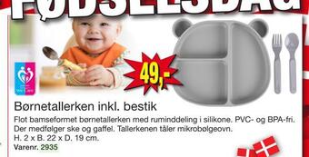 Harald Nyborg Børnetallerken inkl. bestik tilbud