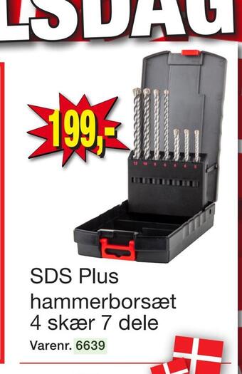 Sds plus hammerborsæt 4 skær 7 dele