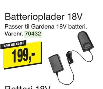 Batterioplader 18v