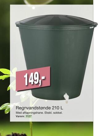 Harald Nyborg Regnvandstønde 210 l tilbud
