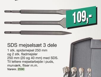 Harald Nyborg Sds mejselsæt 3 dele tilbud