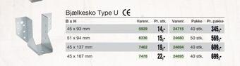 Bjælkesko type u