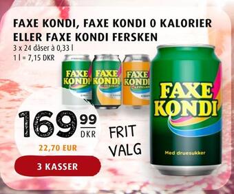 Scandinavian Park Faxe kondi, faxe kondi 0 kalorier eller faxe kondi fersken tilbud