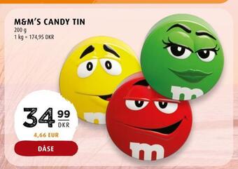 M&m's candy tin