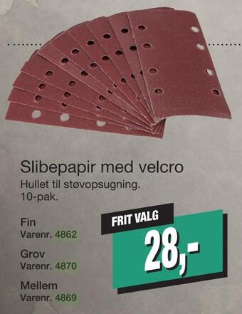 Slibepapir med velcro