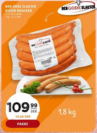 Scandinavian Park Den gode slagter kieler knacker tilbud