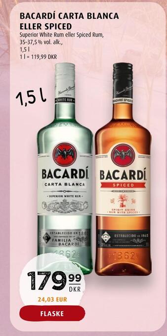 Bacardí carta blanca eller spiced