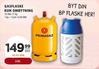 Gasflaske kun ombytning