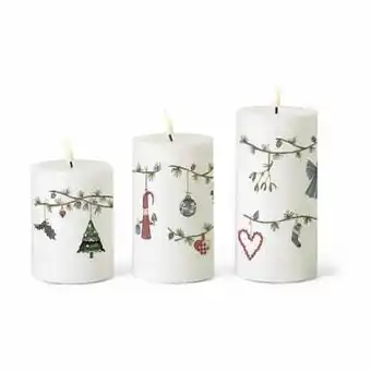 Imerco Kähler hammershøi jul led bloklys - 3 stk. - h 10/12,5/15 cm - hvid tilbud