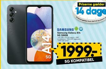 Bilka Galaxy a14 mobiltelefon tilbud