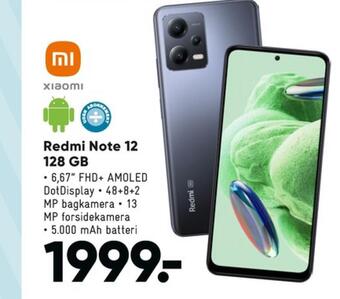 Redmi note 12 mobiltelefon