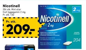 Bilka Nicotinell nikotintyggegummi tilbud