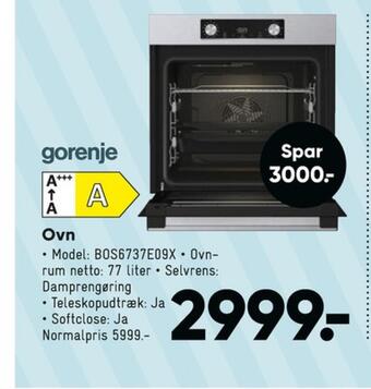 Bilka Gorenje indbygningsovn tilbud