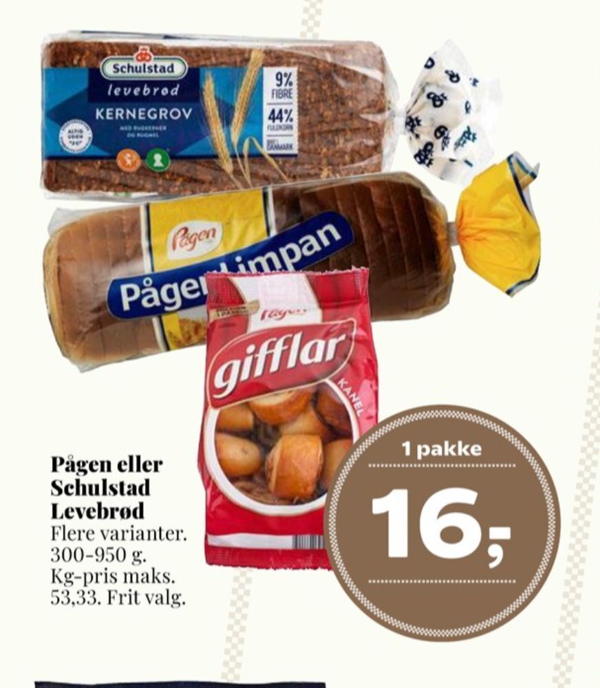 Dagli'Brugsen Levebrød kernegrov tilbud